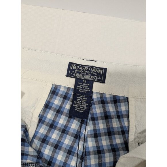 Vintage Polo Jeans Co Ralph Lauren Plaid Chino Shorts - Size 32 Mens - Picture 5 of 6